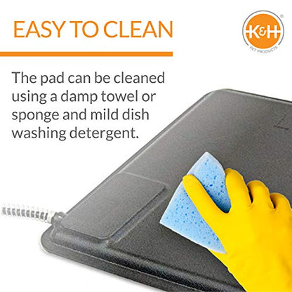 K&H Pet Products Thermo-Chicken Heated Pad Black Small 18.5 X 12.5 Inches
