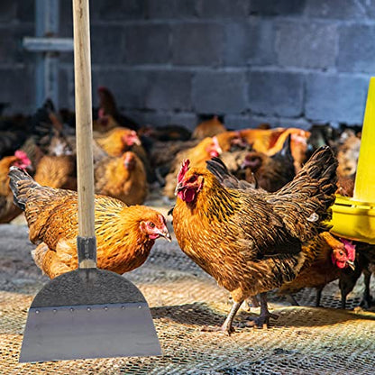 KESYOO Pig Chicken Manure Hoes for Gardening Sturdy Shovel Heads Long Handle Shovel for Digging Farm Cleaning Supply - size: 25X27X3.5cm