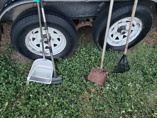 Dog Pooper Scooper for Large Dogs with Large Capacity Tray and 36" Long Handle Rake,Stainless Steel Dog Poop Scooper for Dogs,Heavy Duty Dog Poop Scooper for Yard