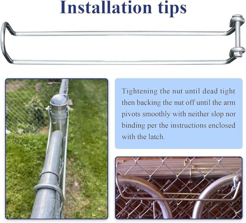 Old-School/Over Throw Wire Arm Top/Gate Latch Chain Link/Double Driveway, Overall Length 13.5" Fit for Residential Gate Frames Constructed of Either 1-1/8" OD/1-3/8" OD Tube, 1 Pc - color: 1 Pc
