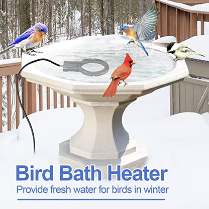 250W De-icer Submergible Bird Bath Heater Aluminum Cast for Livestock Poultry Horses, Cows, Birds, Wildlife Drinking Indoor Outdoors in Winter with 10 Foot Cord Birdbath Water Heater