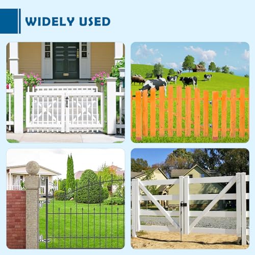 Gate Hinges Heavy Duty, 4 Pcs 8" SUS304 J Bolt Gate Hinges Fence Gate Hinge, HAGWARE Farm Gate Hinge 600lbs Capacity Outdoor Hinges with 5/8'', Wall Mount, Rust Proof, Long Lifetime - color: 8" 4pcs