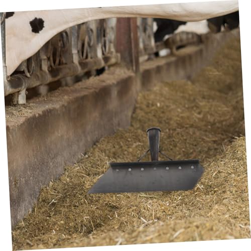 Uonlytech Heavy-Duty Manganese Steel Manure Scraper Shovel for Livestock Farm Cleaning, 38cm Metal Excrement Shovel with Multi-use Scraper Tool for Barn and Pasture Maintenance