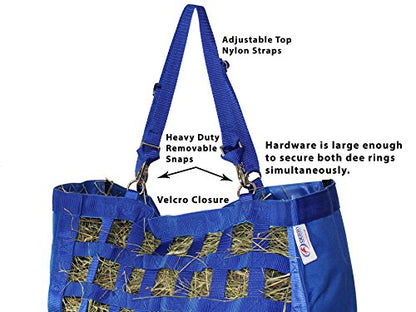 Derby Originals Front Web Slow Feeder Horse Hay Bag Super Tough Bottom with 6 Month Warranty - color: Black