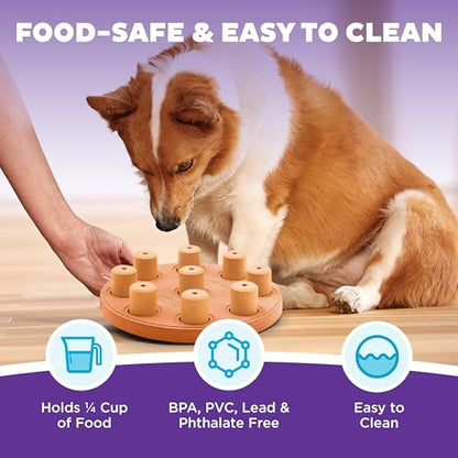 Outward Hound by Nina Ottosson Dog Smart Treat Puzzle Enrichment Toy, Level 1 Beginner, Orange, Composite - color: Dog Smart Composite (Orange)