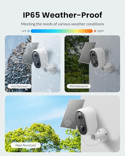 Aurumbach Solar Security Camera Outdoor Wireless 2 Pack, 2K Color Night Vision, Battery Powered PIR Motion Detection,2.4GHz WiFi Cameras for Home Surveillance, Light and Sound Alarm, 2-Way Audio - style: 2 pack
