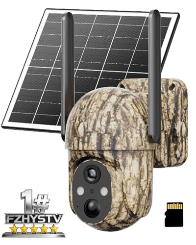 Wireless Solar Security Camera, 360° WiFi Camouflage Real-time Preview Cellular Camera, Outdoor Waterproof Trail Surveillance for Trai App, Motion Detection, Night Vision (Millimeters, 20, QM6-WiFi)