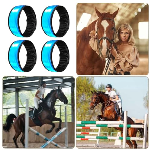 Reflective Leg Wraps - Soft Padded Band Edges, Long-Range LED Visibility Enhancement, Quick-Lock Strap Stability, Moisture-Resistant Outdoor Utility | Stable Path Safety in Low-Light Grazing Sessions