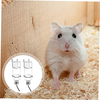 2pcs Plastic Rabbit Water Feeder Hanging Fountain Pet Drinking Bottle for Bunny Guinea Pig Hamster Cage Supply