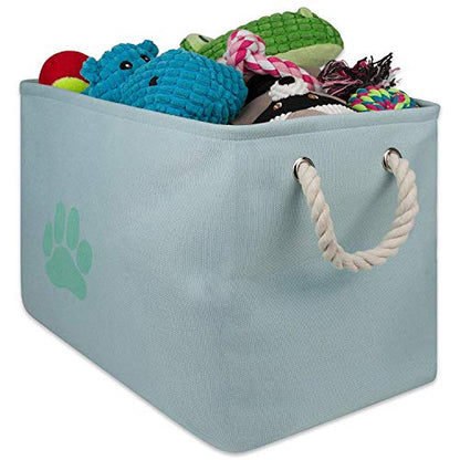 Bone Dry Pet Storage Collection Collapsible Bin, Medium Rectangle, Aqua - color: Aqua, size: Medium Rectangle