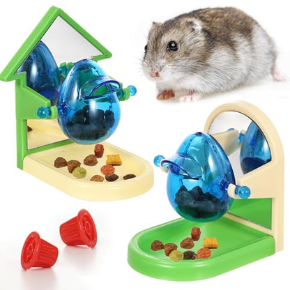 2 Pack Rat Enrichment Toys - Interactive Foraging & Puzzle Games, Treat Dispensing Slow Feeder for Rat, Hamster, Chinchilla, Hedgehog