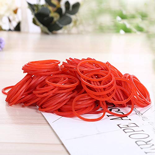 AMUU Rubber Bands size 10 500pcs Red 1inch Small mini Rubber Bands | Elastic Band for Office School Home Elastic Band - color: Red-500pcs