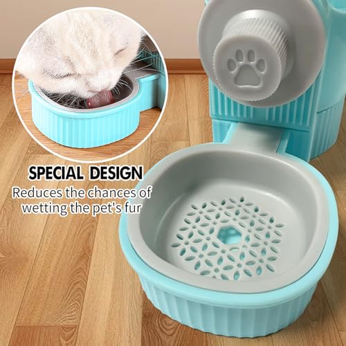18OZ Rabbit Water Bottle, Pet Water Bottle for Cage Crate,Hanging Automatic Water Dispenser for Cage,Ferret Bunny Guinea Pig Water Bowl,Suitable for Small Animal (Blue, 18OZ) - color: Blue