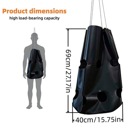 Horse Feed Bag - Large Capacity 600D Tear Resistant Fabric with Hanging Rope and Reinforced Metal Connection - Slow Feeder for Horses Goats and Sheep Used in Stalls Barns or Trailers