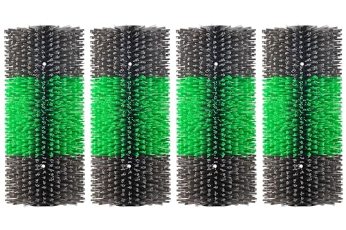 4PCS Livestock Scratch Brushes, Green (Including 304 Stainless Steel Screws, Best Firm Bristle Brushes, Suitable for Horses, Cows, Sheep, Pigs, Deer etc.) - color: Green, size: 4-Pack