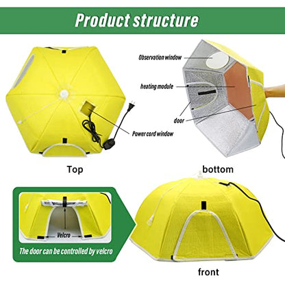 Chicken Brooder Box for Chicks Brooder Plate Chick Heater Warmer for 10 Newborns Baby Chicken Supplies for Chicks Duckling Quail Goose Poultry Bird Breeding Box