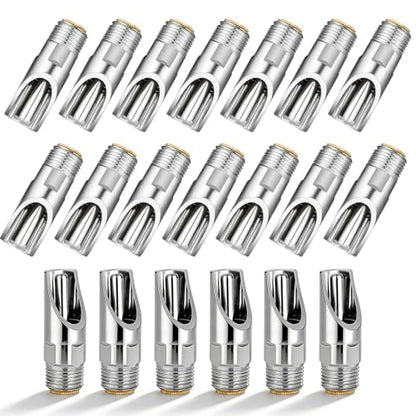 20 Pack Pig Water Nipple, 1/2" NPT Stainless Steel Automatic Pig Nipple Waterer, Pig Water Feeder, Pig Waterer for Sows Piglets Drinking, Nipple Drinker