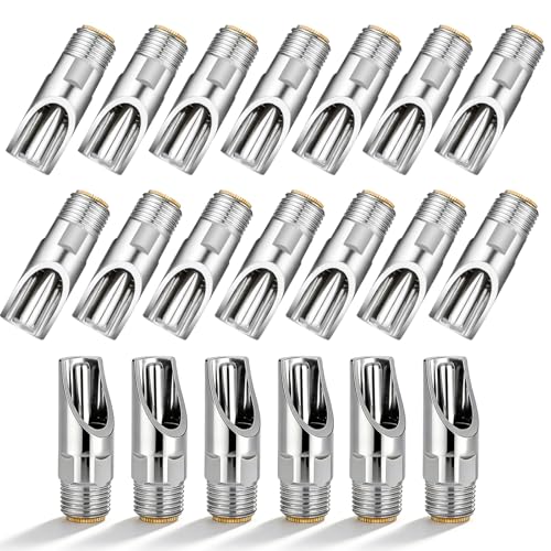 20 Pack Pig Water Nipple, 1/2" NPT Stainless Steel Automatic Pig Nipple Waterer, Pig Water Feeder, Pig Waterer for Sows Piglets Drinking, Nipple Drinker