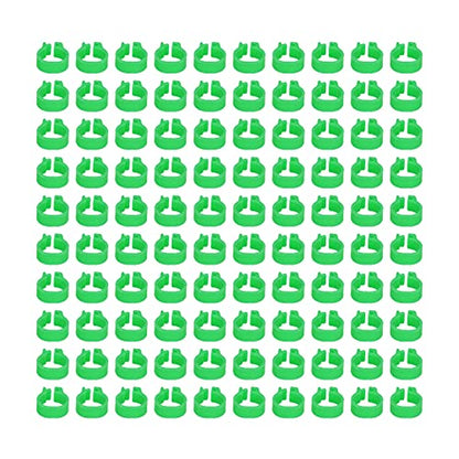 Omabeta 100PCS Reusable 8mm Pigeons Identification Leg Rings for Easy Dovecot Management and Marking, Lightweight Plastic Bands for Poultry Supplies (Green) - color: Green