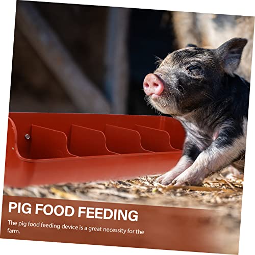 ORFOFE Compartment Piglet Feeding Trough Hanging Wall Feeder Plastic Compartment Trough Livestock Supplies Easy Clean