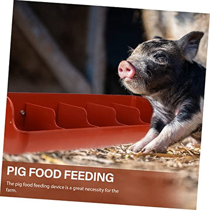 ORFOFE Compartment Piglet Feeding Trough Hanging Wall Feeder Plastic Compartment Trough Livestock Supplies Easy Clean