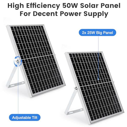 Fanspex Solar Exhaust Fan, Solar Powered Vent Fan Kit for Outside Greenhouse Shed Chicken Coop (10" Fan with Battery) - size: 10" Fan Large