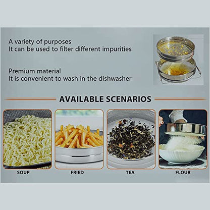 Honey Strainer for 5 Gallon Bucket Stainless Steel Double Sieve Honey Filter Strainer for Clean Honey with Up to 16.5 inches Extendable Arms