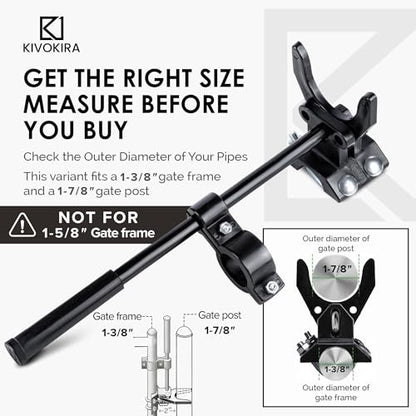 Chain Link Gate Latch – ONLY Fits 1-3/8" Gate Frame x 1-7/8" Gate Post – Pool Gate Latch, Pool Gate Lock, Child Proof Gate Latch, Child Proof Chain Link Gate Latch – (Not for 1-5/8" Gate Frame)