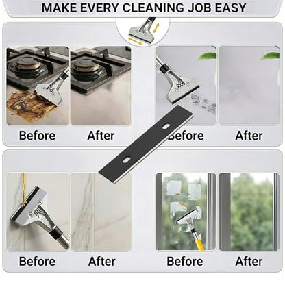 30 Pack 4 Inch Scraper Blades, High-Carbon Steel, with Storage Box | Stays Sharp Through Full Paint Jobs, 5× Wider Coverage, Fits Most 4-inch Scrapers, Safe on Glass Stovetops and Tiles - color: 30pcs Replacement Blades