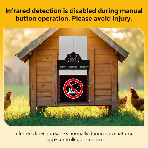 Automatic Chicken Coop Door Solar Powered with 2K Camera & Night Vision, IP65 Wireless Auto Door Opener, 6-Month Battery, APP Control, 2-Way Audio, Anti-Pinch Design (Carbon Black) - color: Carbon Black