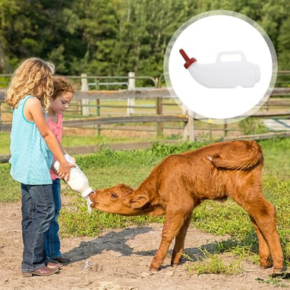 BESTonZON Calf Feeding Bottle 2L Thickened Nursing Bottle for Livestock 2pcs with Random Nipple Color Suitable for Cattle and Sheep Feeding Random Color