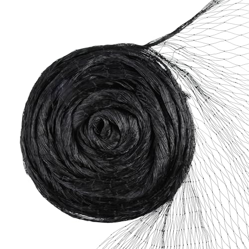 Garden Netting, 25' x 25' Heavy Duty Bird Netting Deer Fence Net, 1" Mesh Poultry Netting for Chicken Coop, Run & Garden, Protect Fruit Trees, Vegetables from Birds, Deer, Squirrels - color: Black, size: 25' x 25' - 1"