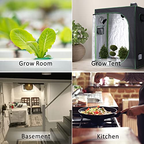 Toolazy Pro 6 Inch Inline Duct Fan, 405 CFM Quiet EC Motor Ventilation Fan with 10-Speed Controller, 31dB Low Noise Mixed-Flow Exhaust Fan for Grow Tent, Hydroponics, HVAC Duct Booster, Bathroom - size: 6 inch