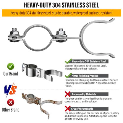 1-5/8" x 1-7/8" Chain Link Gate Latch Heavy Duty Stainless Steel Fence Gate Fork Latch Hardware with Padlock Hole 1pcs - color: 1-5/8"x1-7/8"