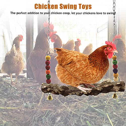 Chicken Bird Swing,Chicken Perch,Natural Wooden Swing Toys,Wood Stand for Chick,Safe and Relief of Stress,Chicken Coop Accessories,Coop Swing for Chicken Bird,Parrot,Hens (4pcs) - color: 4pcs