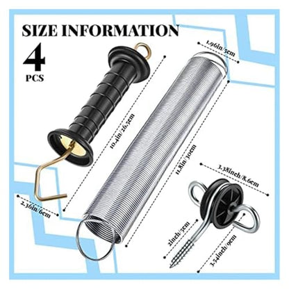 4 Pieces Electric Fence Gate Handle Kit Anchors Spring