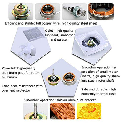 8 Inch Window Shutter Exhaust Fan, 9.5 x 9.5 Inch Cutout, 300CFM 30W Wall-Mounted Ventilation Fan Air Intake Extractor for Bathroom Home Bedroom Attic, φ8 Inch Impeller - color: 9.5 Inch Cutout