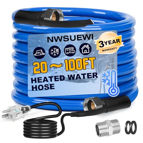15FT RV Heating Water Hose, Lead and BPA-Free,1/2 Inner Diameter, Anti-Freezing Temperature Drops to -45°F, a Great RV Accessory for Campers, Livestock, and Agriculture (15FT) - size: 15FT