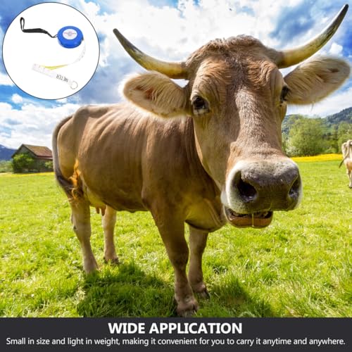Animal Measuring Tape 2.5m for Pig Weight and Horse Girth Measurement, Flexible Blue Tape Measure for Cattle, Goat, and Livestock Body Size Measurement Style