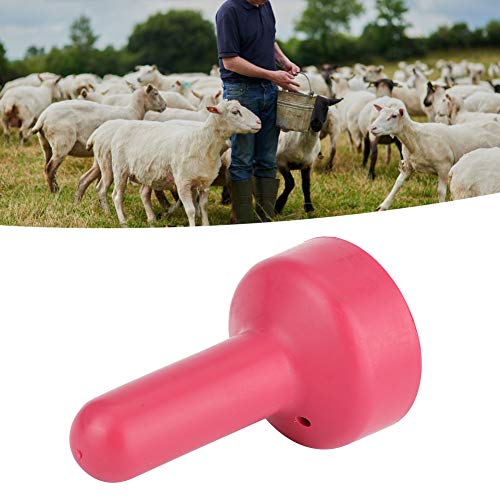 HL MP73C Food Grade Rubber Calf Feeding Bottle Nipple, Soft Livestock Nipple for Cattle Sheep, Durable Natural Rubber Calf Mike with Cross Shaped Milk Feeding Mouth, Easy