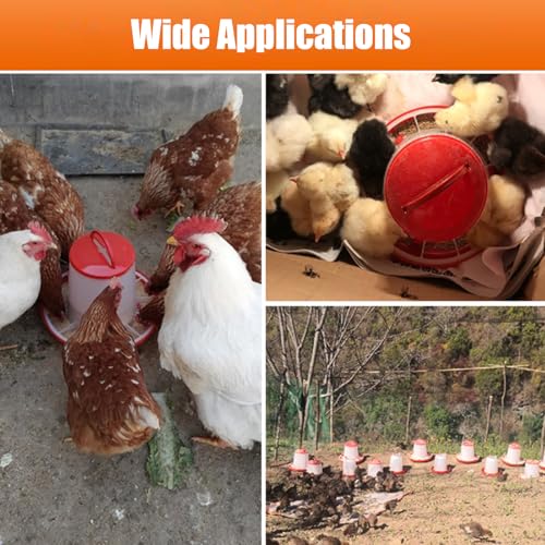 Chick Feeder and Waterer Set, 1L Baby Chicken Waterer Feeder Starter Kit, Hanging Poultry Drinker Quail Feeder, Small Coop Water Dispenser for Chickens, Turkeys, Ducks (1 Set) - color: 1 Set
