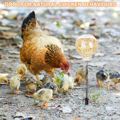 2 Pack Chicken Pecking Toys, Slow Feed Release Feeder Ball for Your Flock, Chicken Coop Enrichment & Boredom Toys for Hens Birds