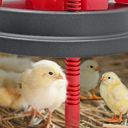 Brooder Heater for Chicks with Comfort Feathers,Chick Duckling Brooder Heating Plate Adjustable Height-Warm Up to 15 Chick,Ducklings(Heating Plate with Feather)
