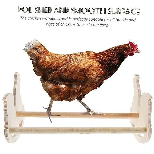 Happyyami Hen Standing Rack Wooden Chicken Perch Chicken Toys Coop Decor Treats Ladder Poultry Toy Roosting Bar Exercise