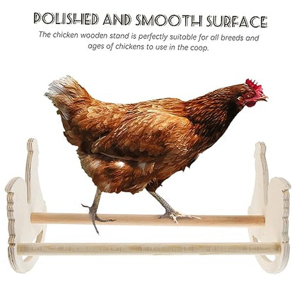 Happyyami Hen Standing Rack Wooden Chicken Perch Chicken Toys Coop Decor Treats Ladder Poultry Toy Roosting Bar Exercise