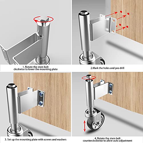 Spring Loaded Gate Casters 5” Heavy Duty Gate Caster Wheels with Hardware 400 Lbs Load Capacity - style: 5 Inch