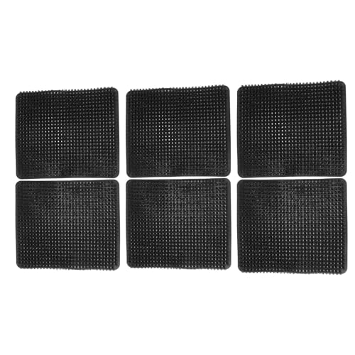 Aramox 6 Pack Washable Chicken Nesting Pads, Breathable Reusable Nesting Box Liners for Laying Hens, with PE Material for Chicken Coop Poultry Boxes (Black) - color: Black
