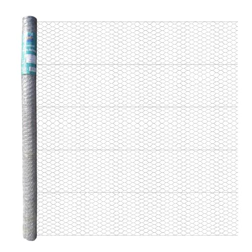 20GA Galvanized Hexagonal Poultry Netting Chicken Wire 60 inches x 50 feet x 1 inch Mesh - size: 60"x50'