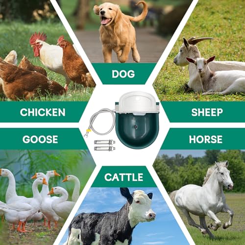 Automatic Water Bowl, Livestock Waterer for Cattle Dog Horse Goat Sheep, Outdoor Animal Drinking Water Trough Bowl with Float Valve (39.37 Inch Pipe)