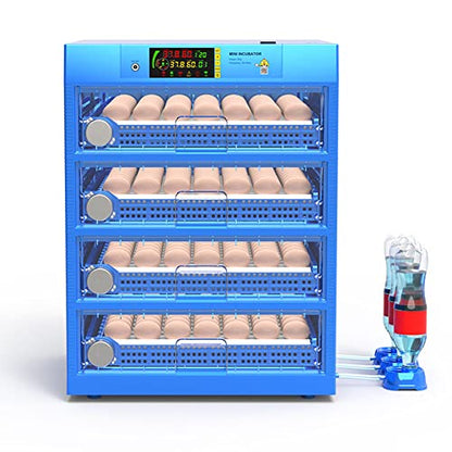Eggs Incubator for Hatching Eggs, Automatic Egg Turning and Humidity Control, Automatic Water Adding, Egg Candler, Poultry Egg Incubators for Chicken Duck Goose Pigeon Quail (Blue, 192 Eggs) - size: 192 eggs
